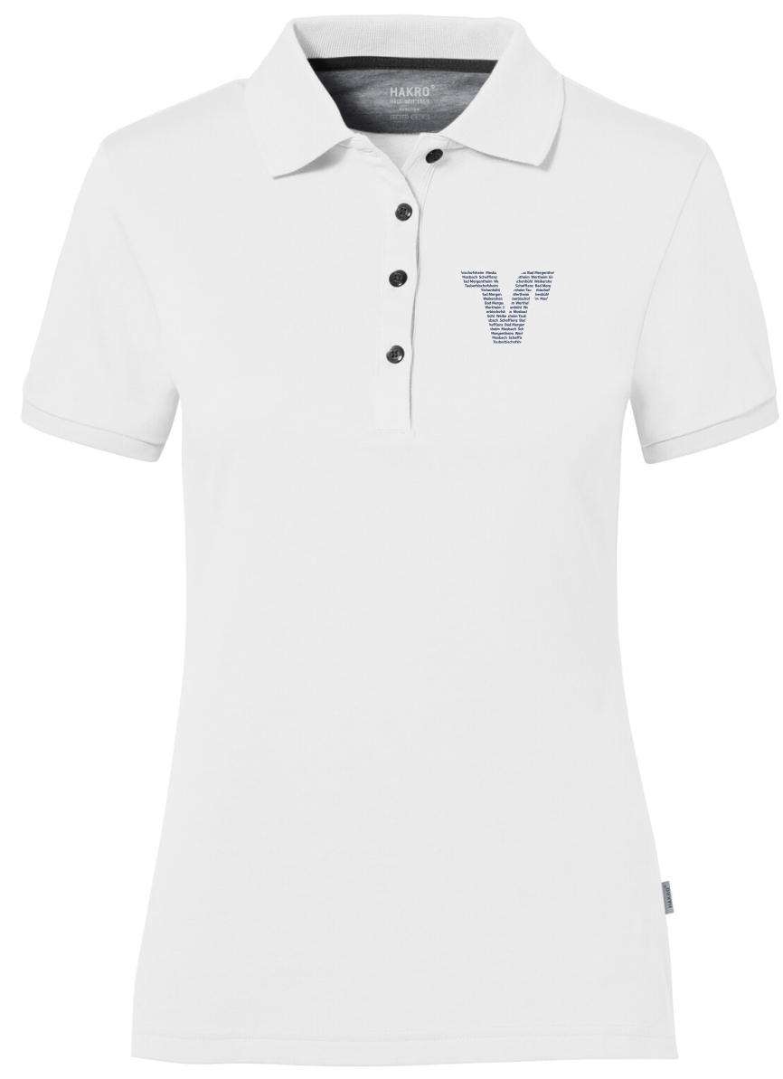 Damen Polo Cotton Tec | feiner Stoff & glatte Oberfläche | Weiß