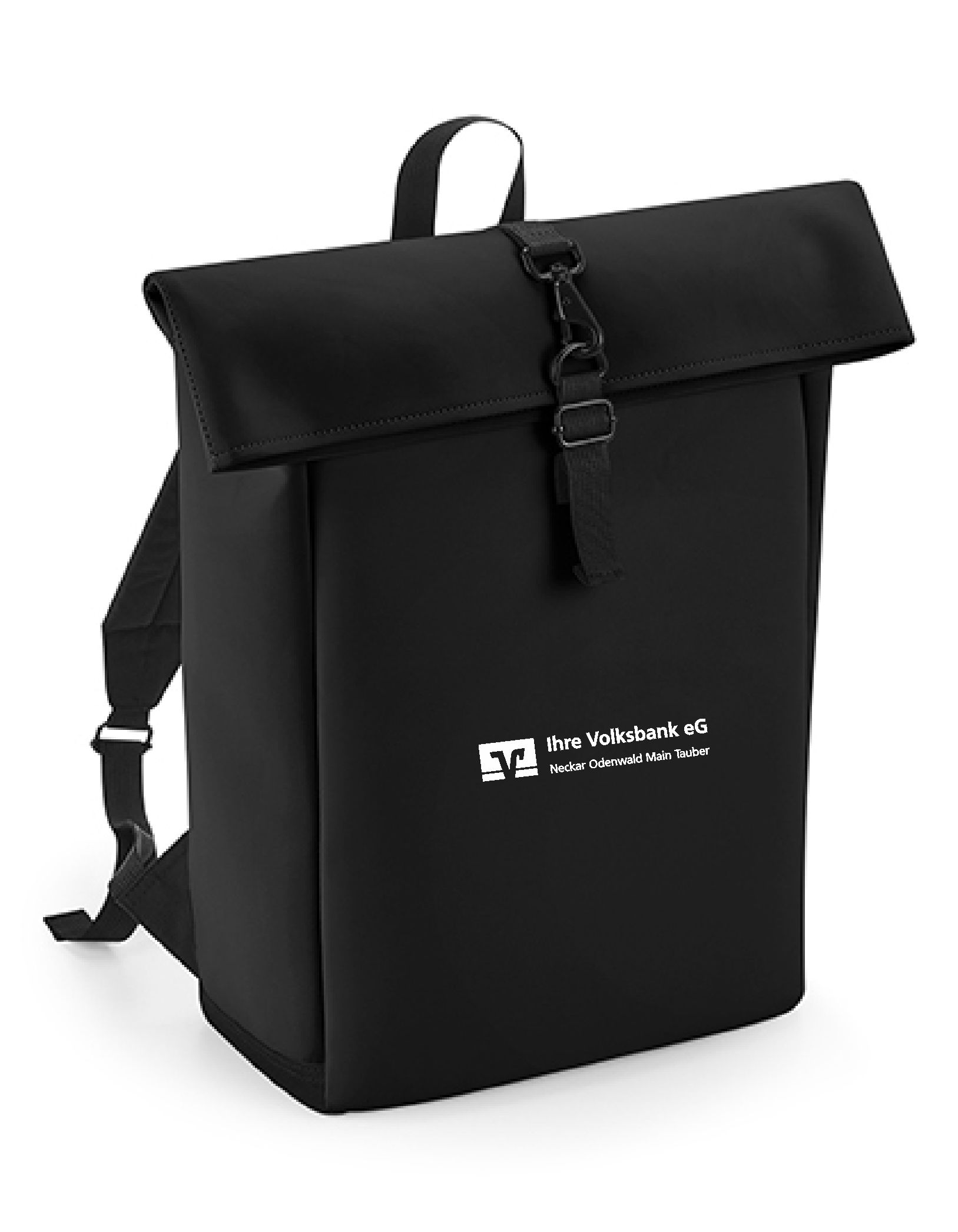 Matte PU Roll-Top Backpack